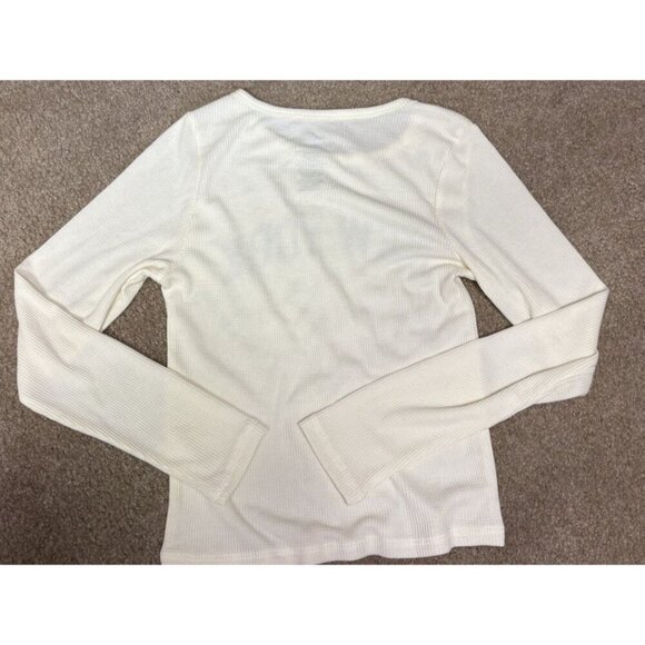 Pink Republic Thermal Top Long Sleeve Womens Medium Waffle Knit - Picture 3 of 3